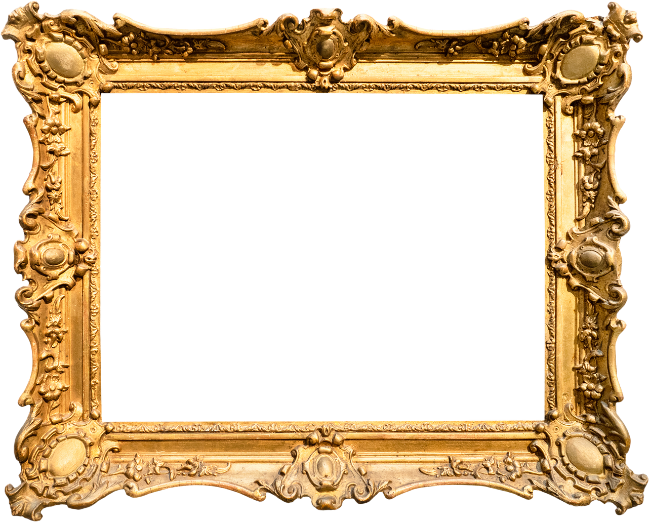 Vintage Wide Decorated Baroque Painting Frame